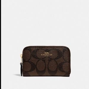 NWT Coach Coin Case in Signature Canvas